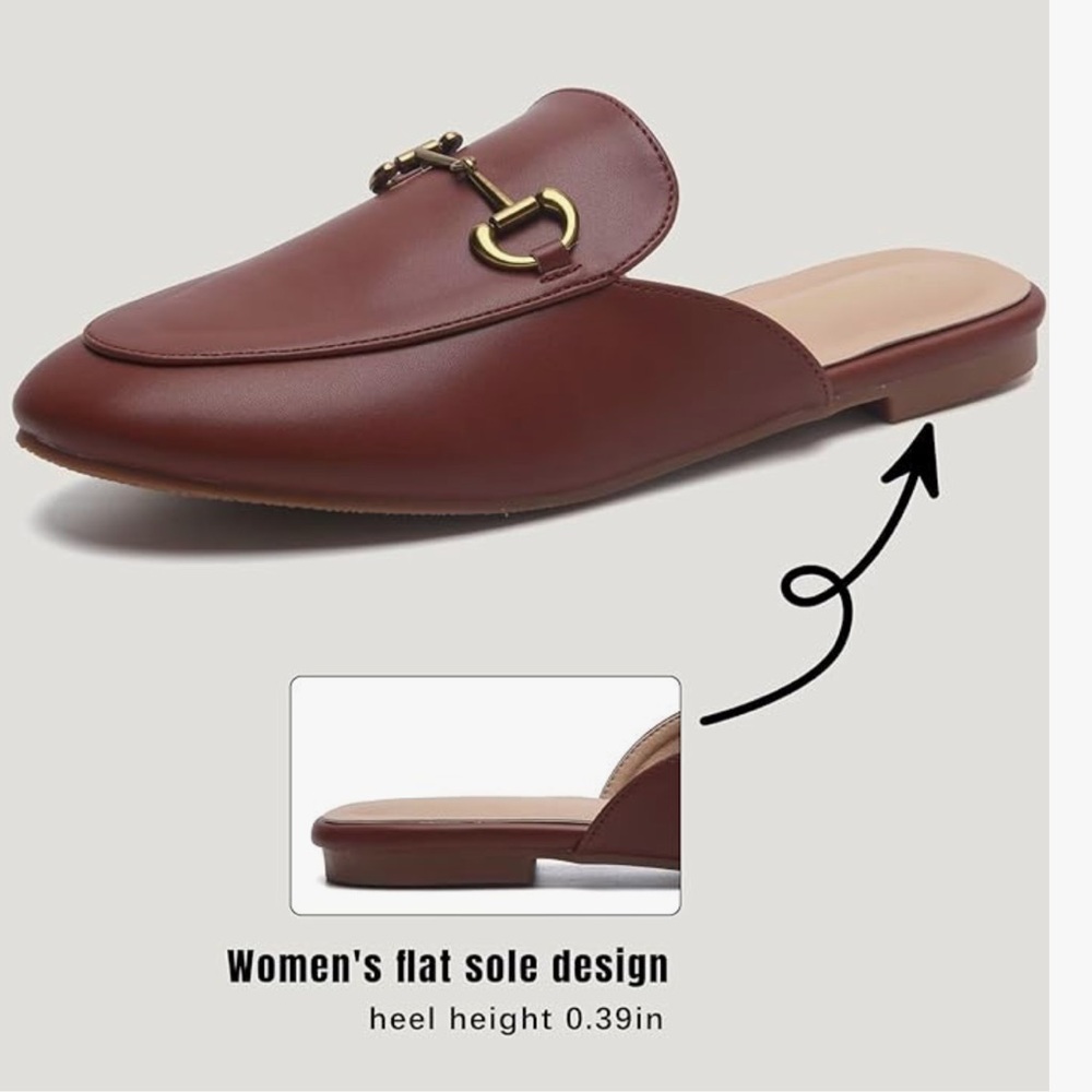 Classic Brown Mule with Horsebit Detail - Picture 4 of 13